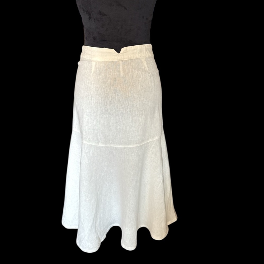 Free People Cream Linen Women's long Skirt (sz 2)